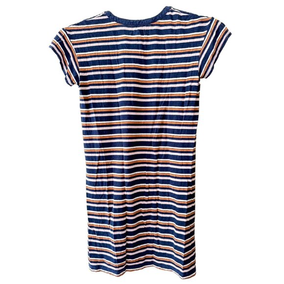 Madewell Women's Bengali T-Shirt Dress - Indigo Striped Henley, XX-Small (XXS) - Picture 3 of 7